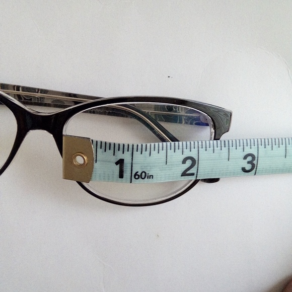 Clearly Standard Black Prescription Eyeglasses With Pattern On Handle Free Case - Picture 12 of 16